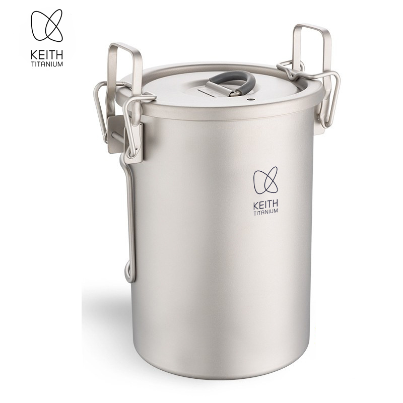 Camping Cooking Ware - KEITH Pure Titanium Rice Cooker, 900ml