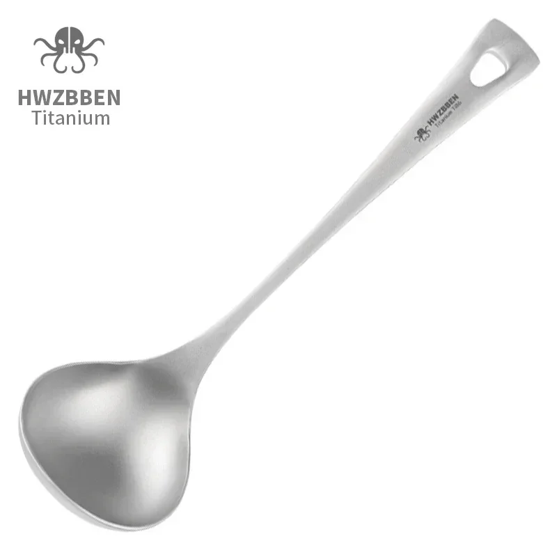 Camping Cooking Ware - HWZBBEN Outdoor Titanium Soup Spoons with