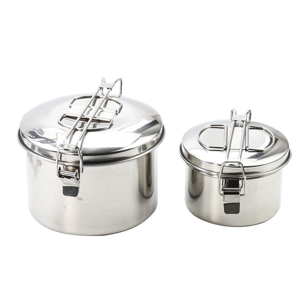 Camping Cooking Pot With Lid - Stainless Steel Camping Hanging Pot with