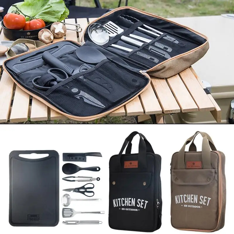 Camping Cooking Set Jetboil - 8pcs Camping Kitchen Cookware Set Portable