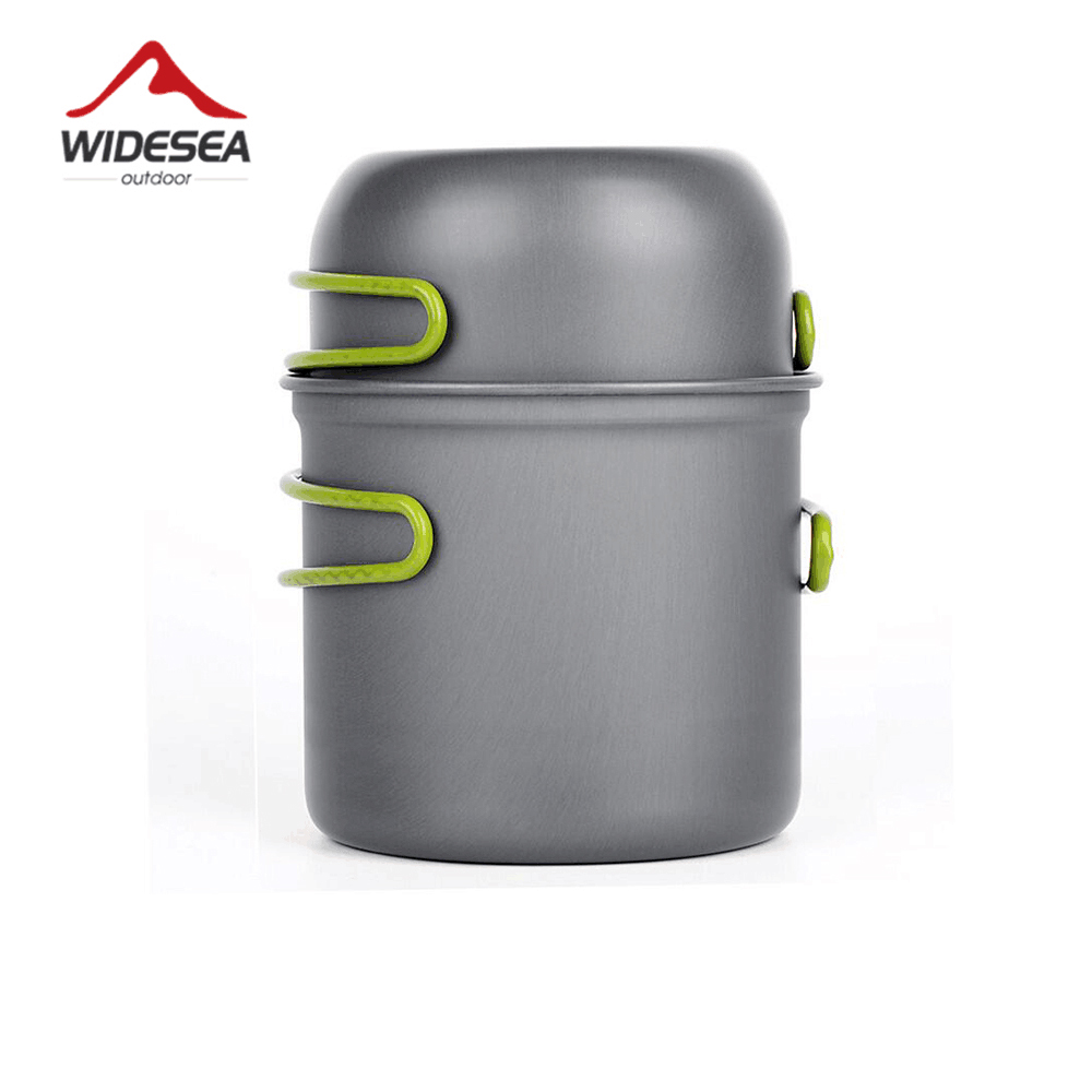 Camping Cooking Pot Set - Widesea Ultralight Camping Cooking Utensils Outdoor