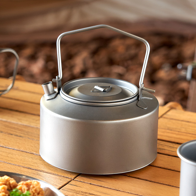 Camping Cooking Ware - Camping Water Cooking Kettle Titanium Kettle