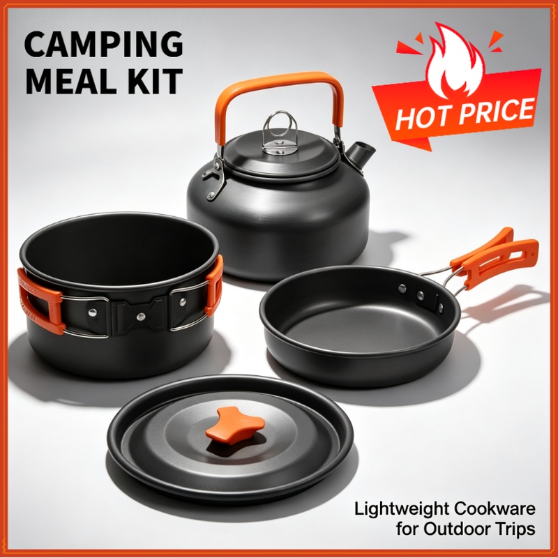 Camping Cooking Pot Set - Camping Cooking set Camping Cookware Travel