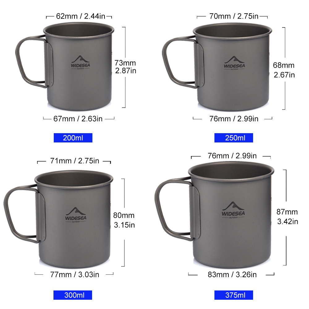 Widesea Camping Mug Titanium C - Camping Cooking Set Jetboil ulasan dan harga