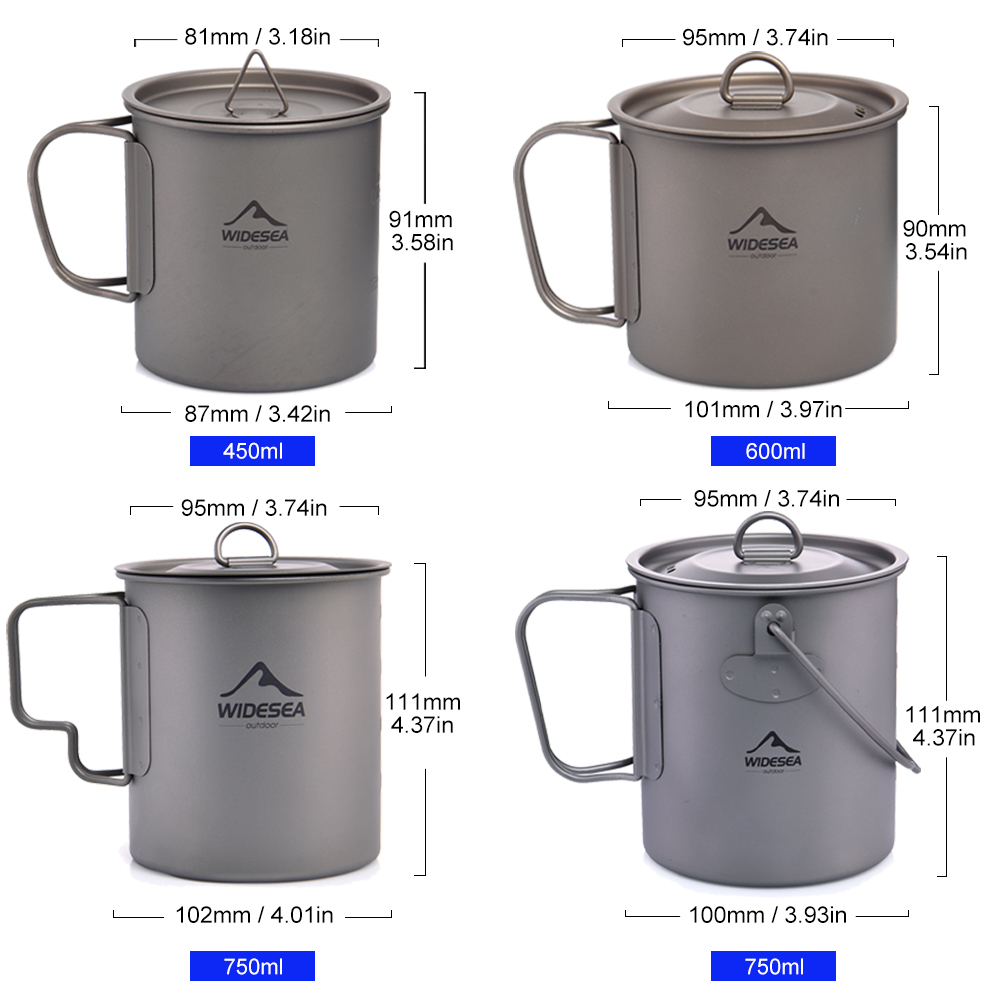 Widesea Camping Mug Titanium C - Camping Cooking Set Jetboil ulasan dan harga
