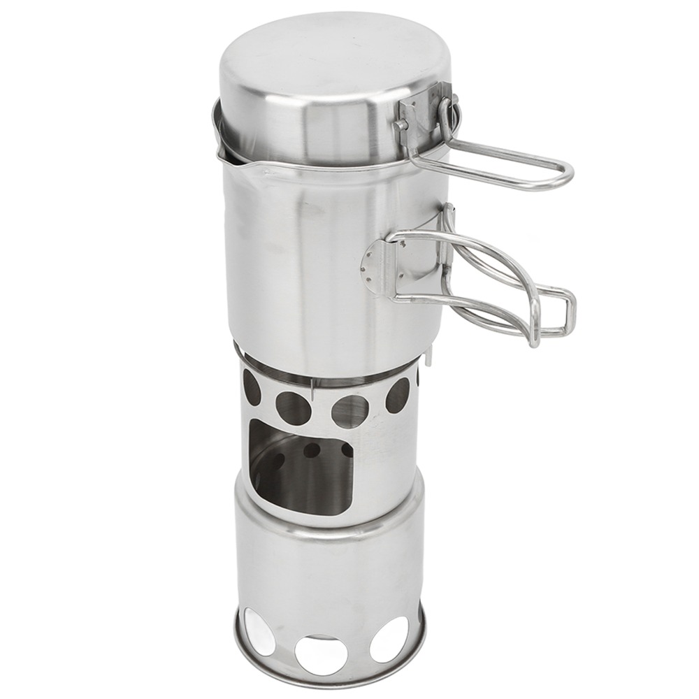 Stainless Steel Camping Cookwa - Camping Cooking Pot With Lid ulasan dan harga