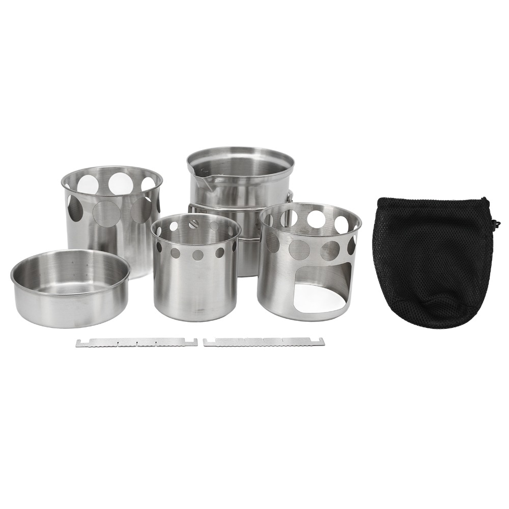 Stainless Steel Camping Cookwa - Camping Cooking Pot With Lid ulasan dan harga