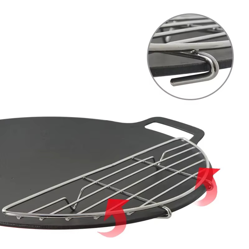 Outdoor Barbecue Net Steam Rac - Camping Cooking Utensil Holder ulasan dan harga