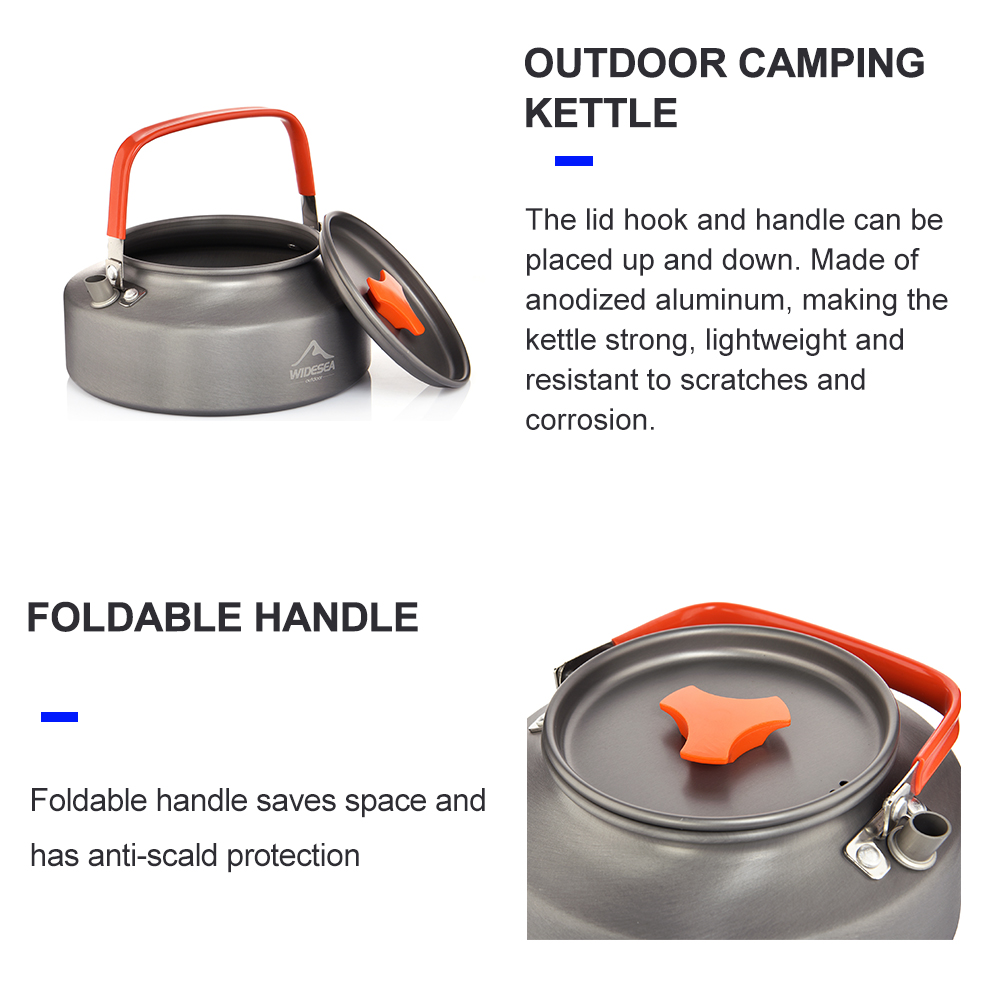 Widesea 1.1L 2L1.5L Camping Wa - Camping Cooking Pot Set ulasan dan harga