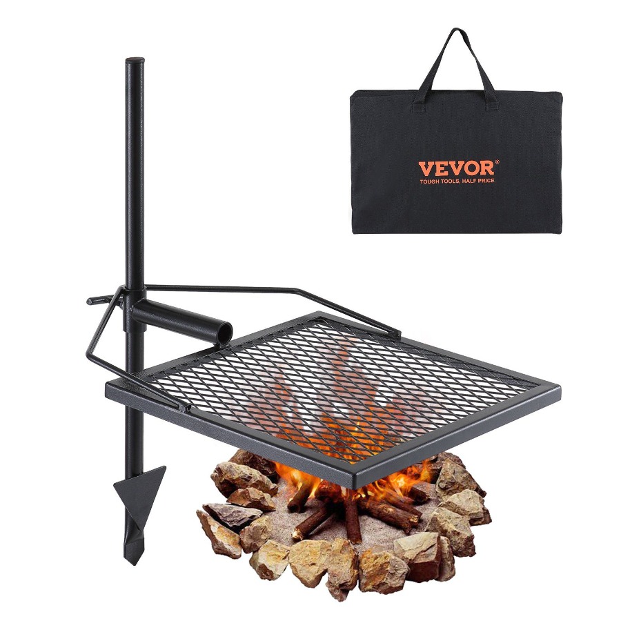 Swivel Campfire Grill for Fire - Camping Cooking Grate ulasan dan harga