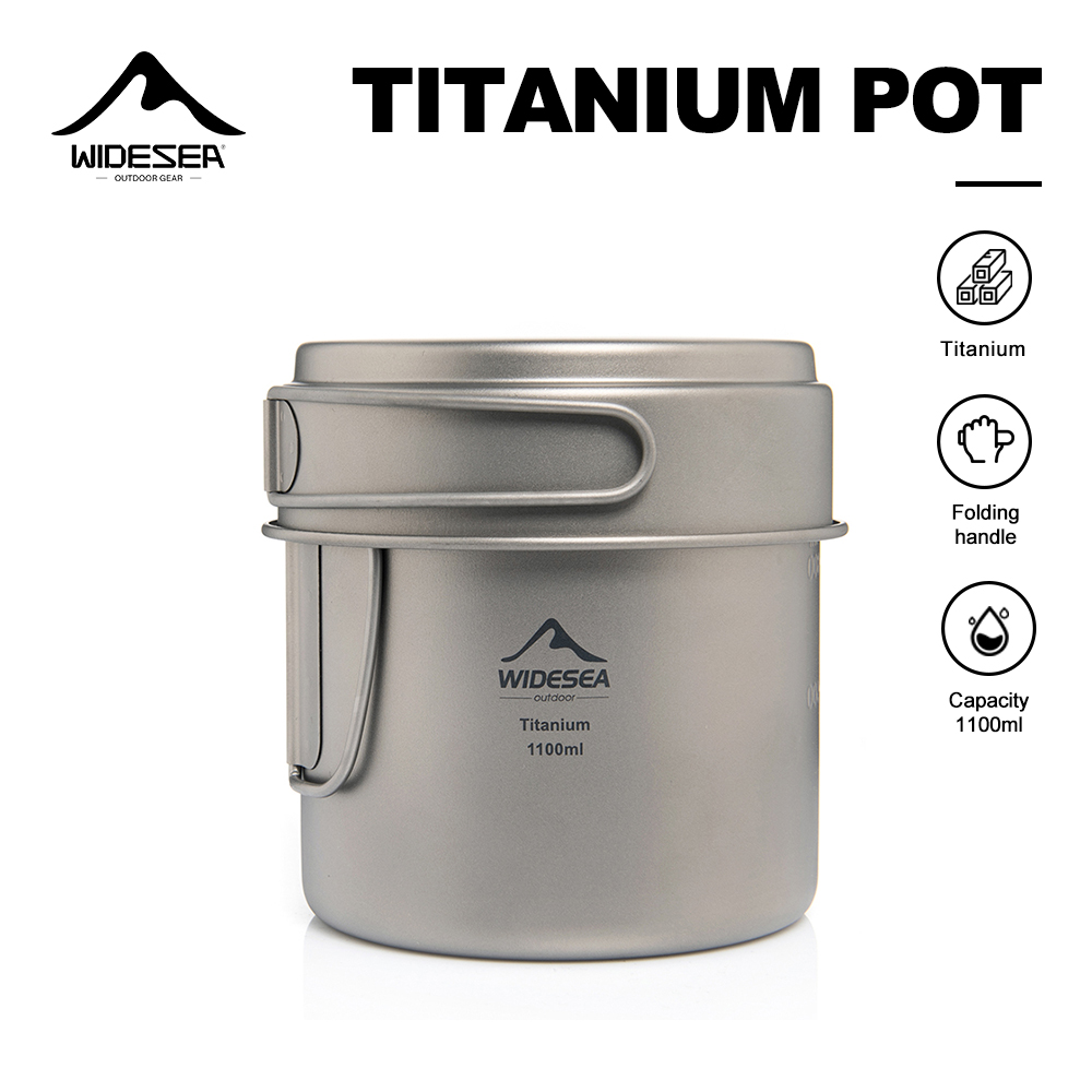 Widesea Ultralight Titanium Ca - Camping Cooking Pot Set ulasan dan harga