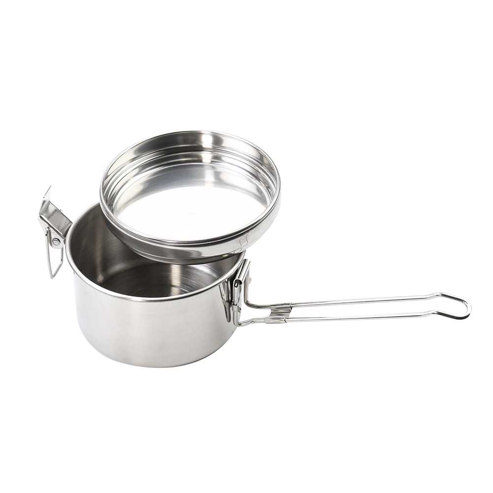 Stainless Steel Camping Hangin - Camping Cooking Pot With Lid ulasan dan harga