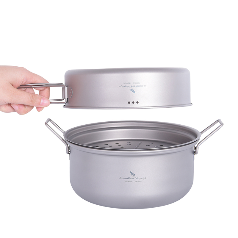 Boundless Voyage Titanium Stea - Camping Cooking Pot Set ulasan dan harga