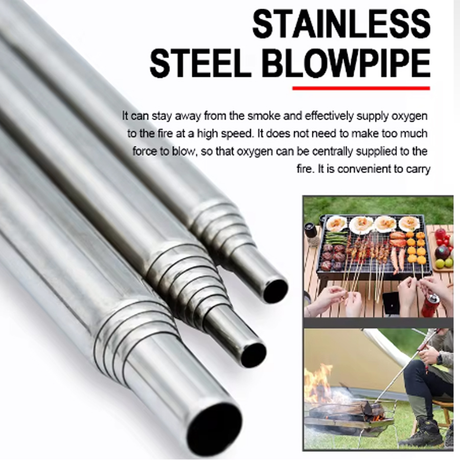 Stainless Steel Blowpipe Pocke - Camping Cooking Ware ulasan dan harga
