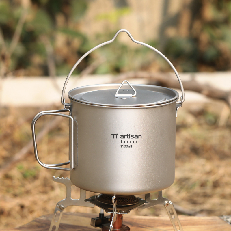 Tiartisan Titanium 1.1L Campin - Camping Cooking Pot With Lid ulasan dan harga