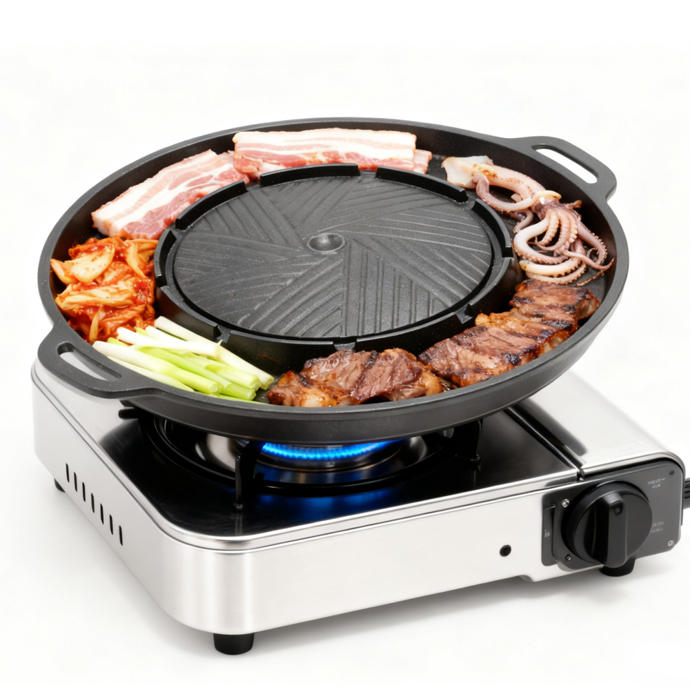 KOSUN Korean BBQ Grill Pan 2 i - Cooking Outdoor Camping ulasan dan harga