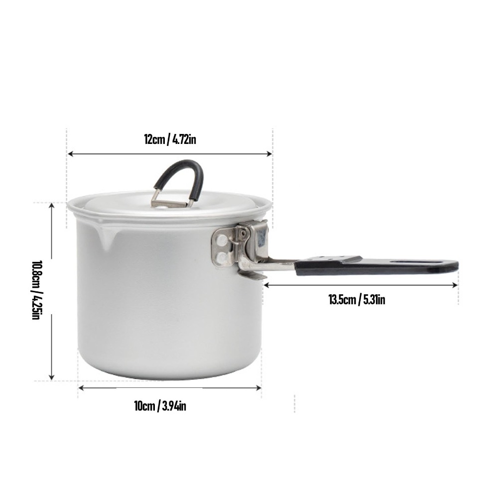 Camping Cooking Pot, 770ml Por - Camping Cooking Pot With Lid ulasan dan harga