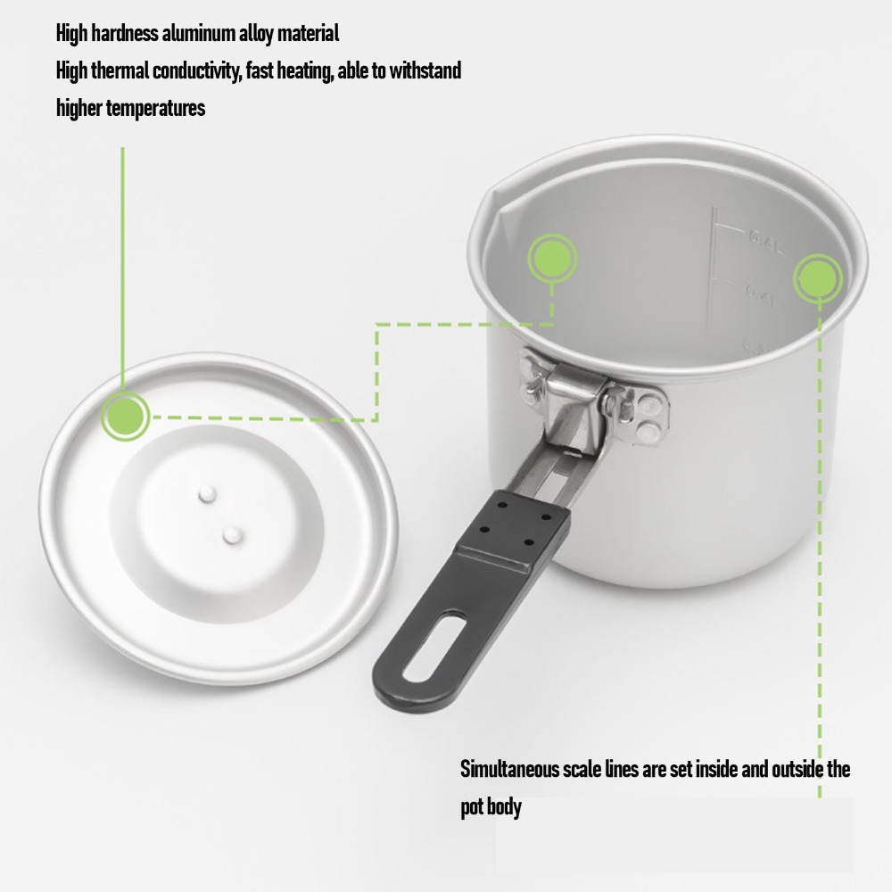 Camping Cooking Pot, 770ml Por - Camping Cooking Pot With Lid ulasan dan harga