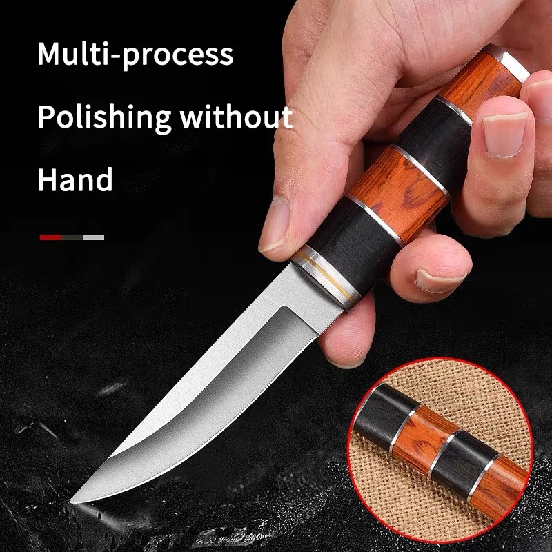 Premium Stainless Steel BBQ Kn - Camping Cooking Knife With Sheath ulasan dan harga