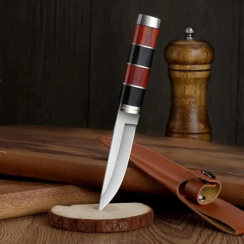 Premium Stainless Steel BBQ Kn - Camping Cooking Knife With Sheath ulasan dan harga