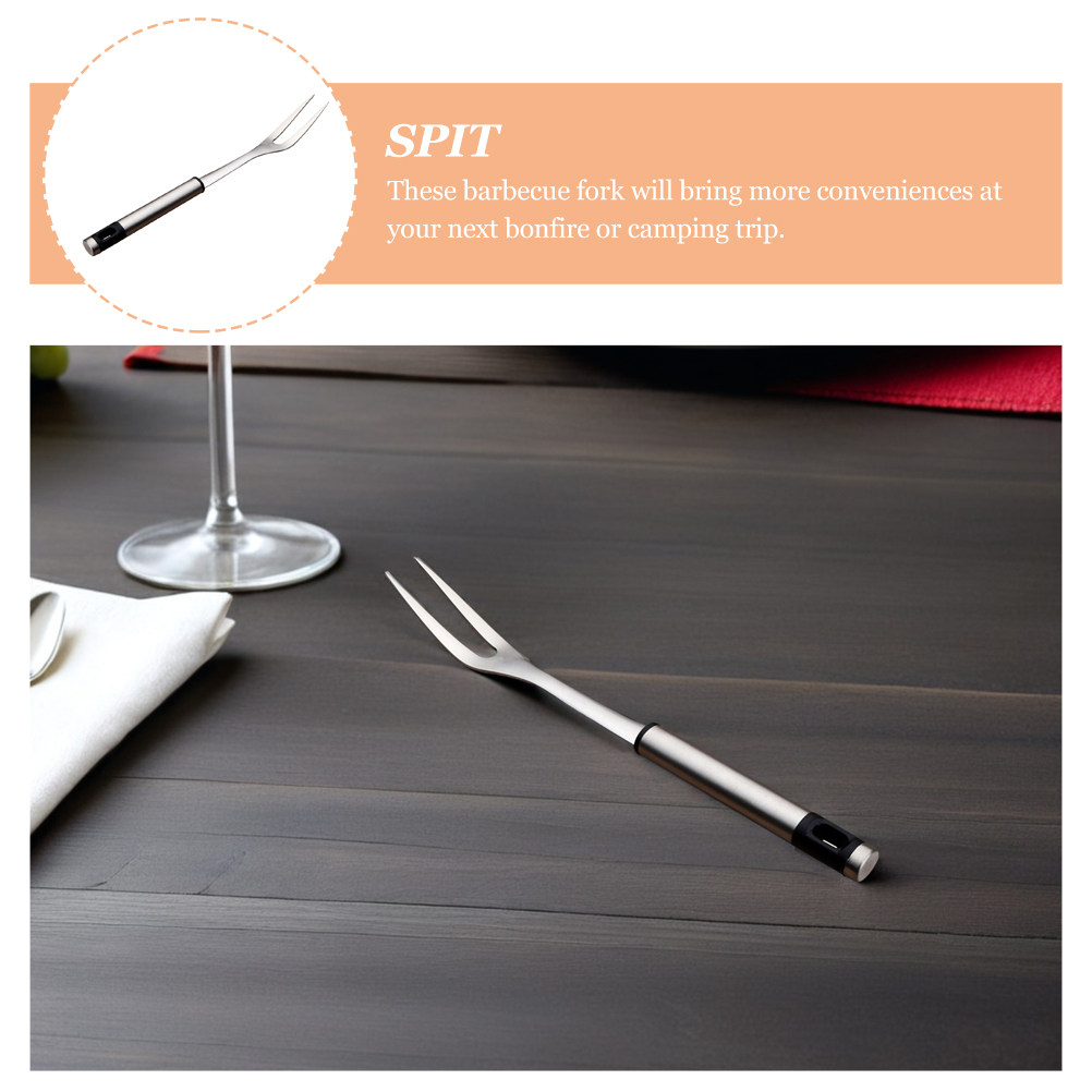 Stainless Steel Bbq Fork Heavy - Camping Cooking Tools ulasan dan harga