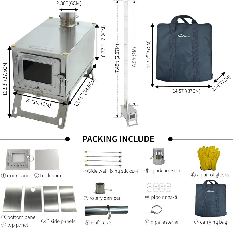 【Popular】DANCHEL S1 Foldable T - Cooking Outdoor Camping ulasan dan harga