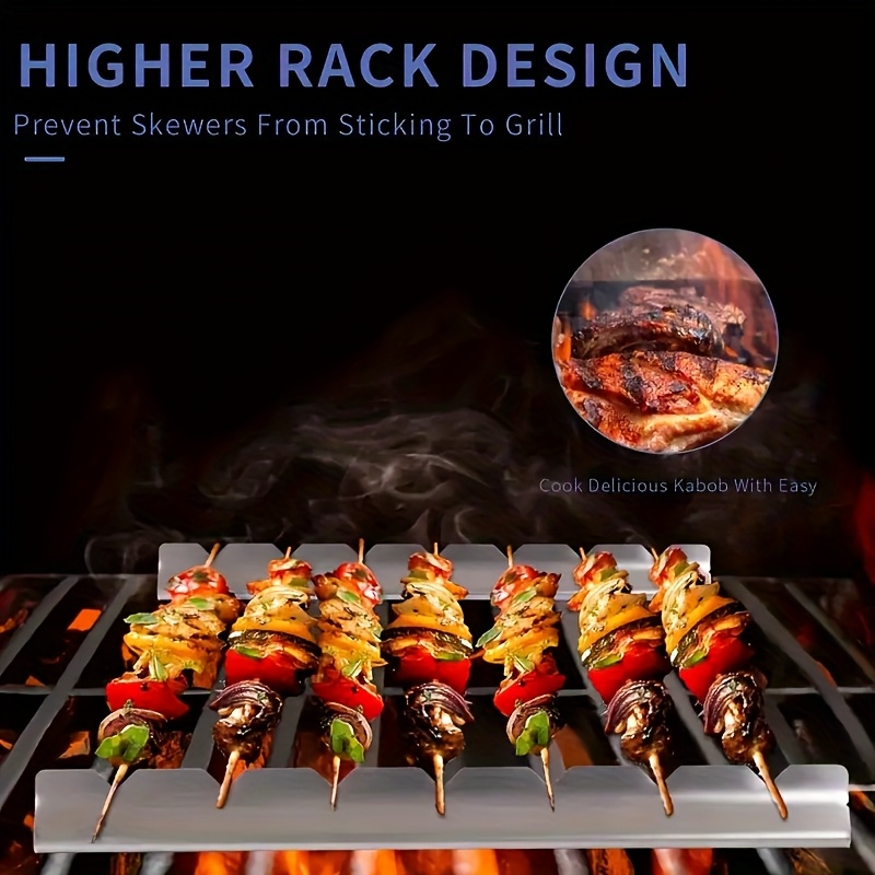 2pcs Kebab Rack Kebab Stands S - Camping Cooking Utensil Holder ulasan dan harga