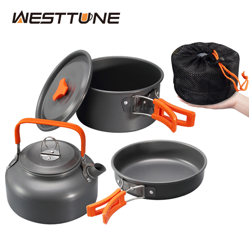 WESTTUNE Camping Cookware Kit  - Camping Cooking Pot Set ulasan dan harga