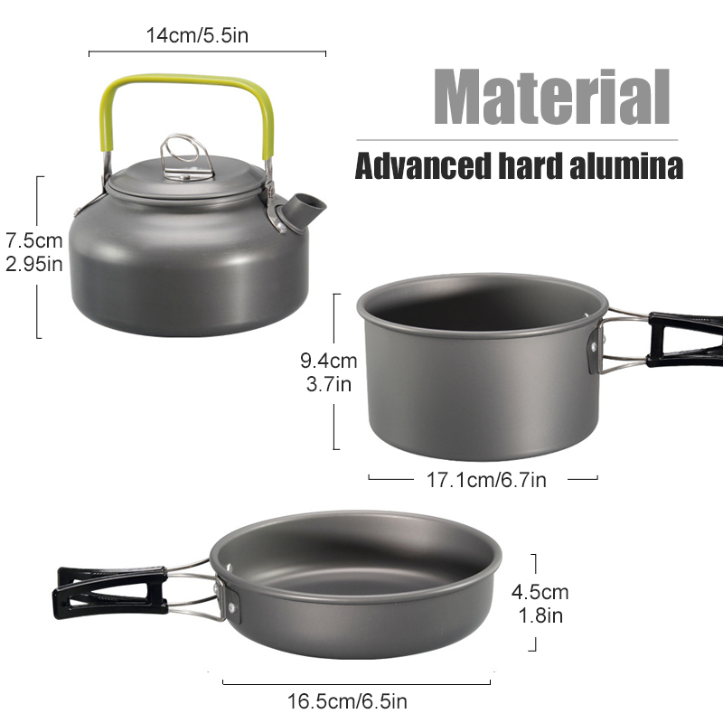 WESTTUNE Camping Cookware Kit  - Camping Cooking Pot Set ulasan dan harga