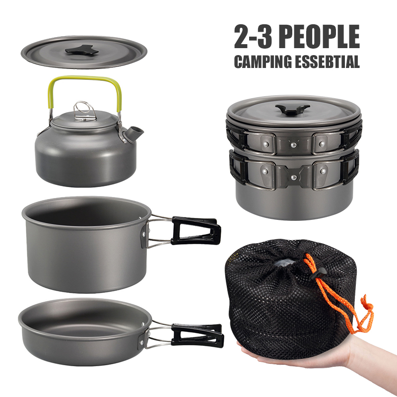 WESTTUNE Camping Cookware Kit  - Camping Cooking Pot Set ulasan dan harga