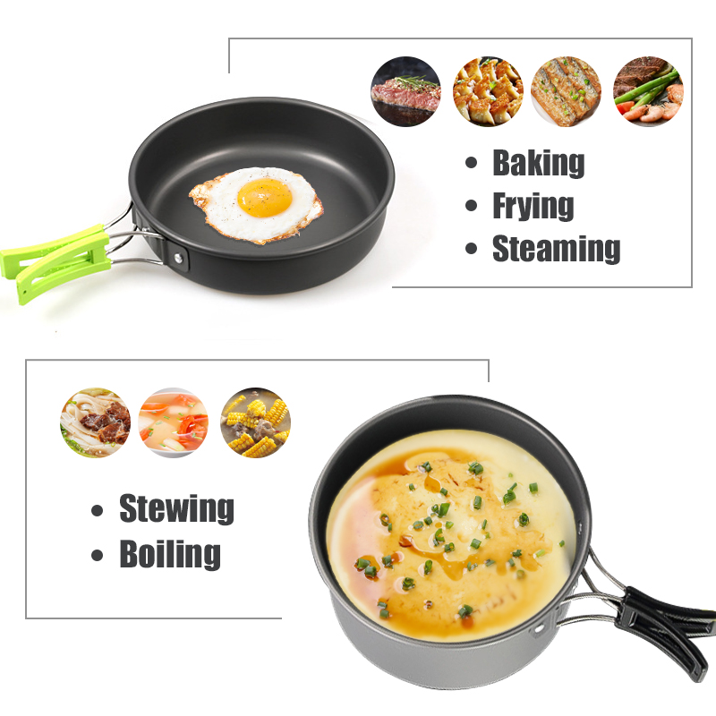 WESTTUNE Camping Cookware Kit  - Camping Cooking Pot Set ulasan dan harga