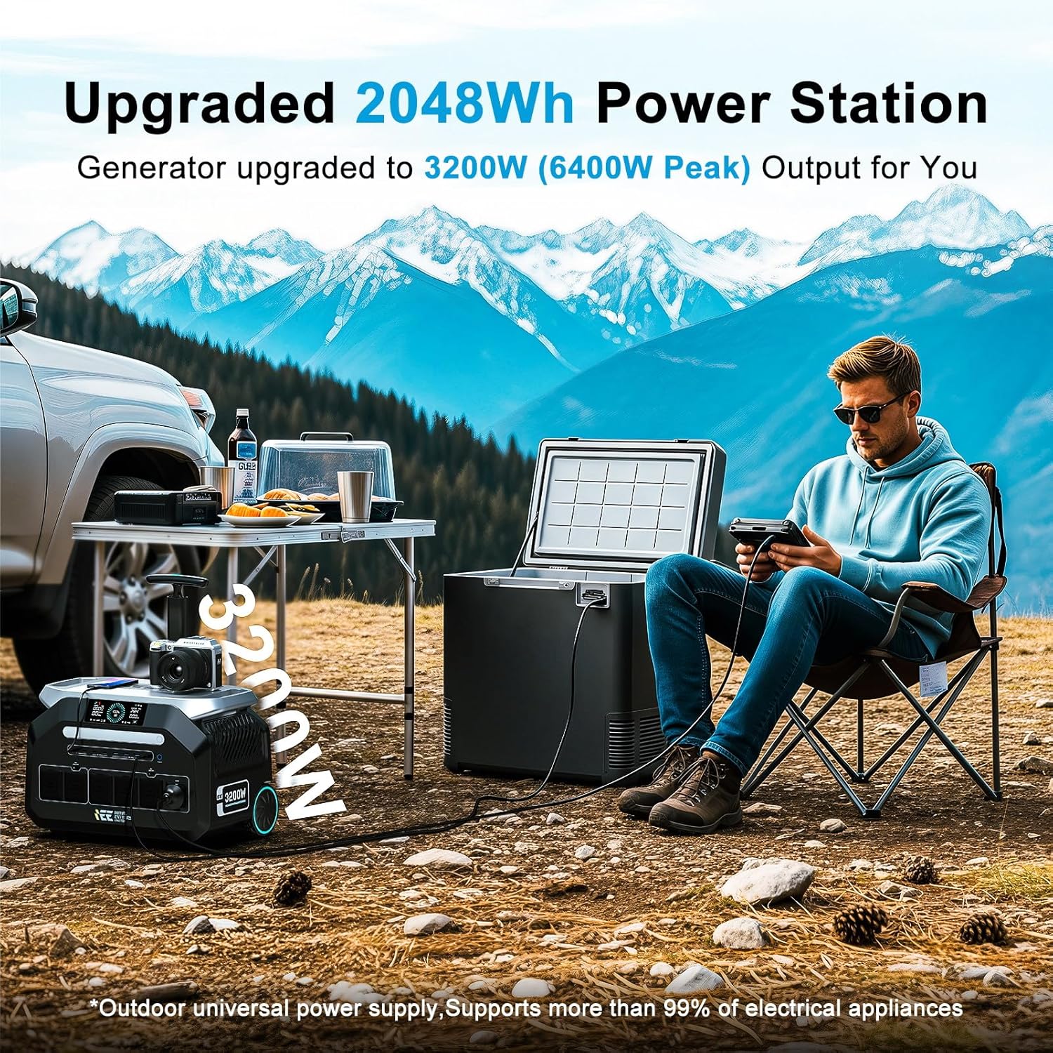 IEE 3200W Portable Power Stati - Camping Cooking Electric ulasan dan harga