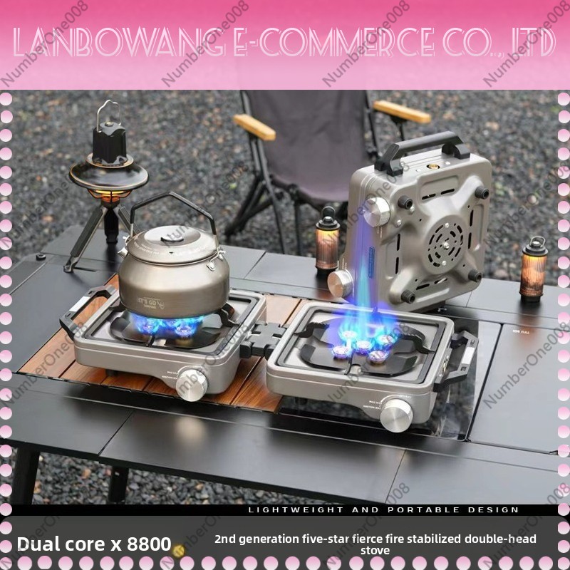 Outdoor Dual Burner High Power - Camping Cooking Fire ulasan dan harga