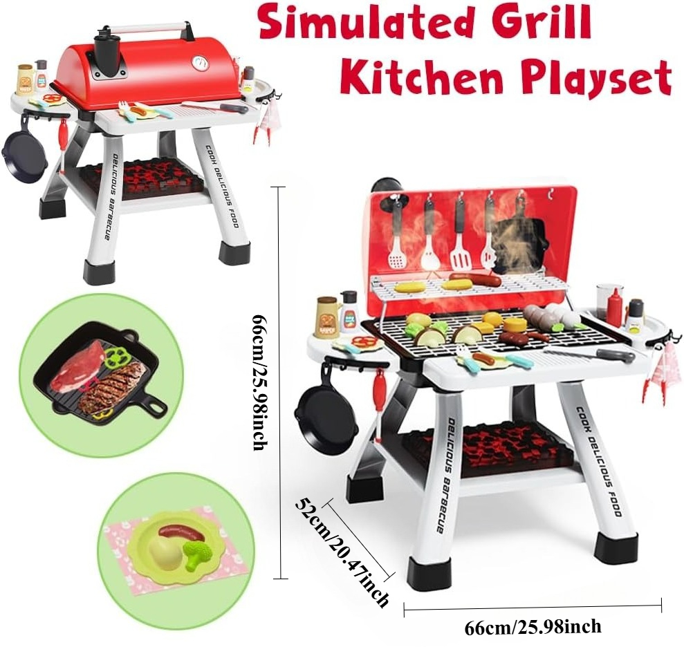 Kids BBQ Grill Playset Play Ki - Camping Cooking Gifts ulasan dan harga