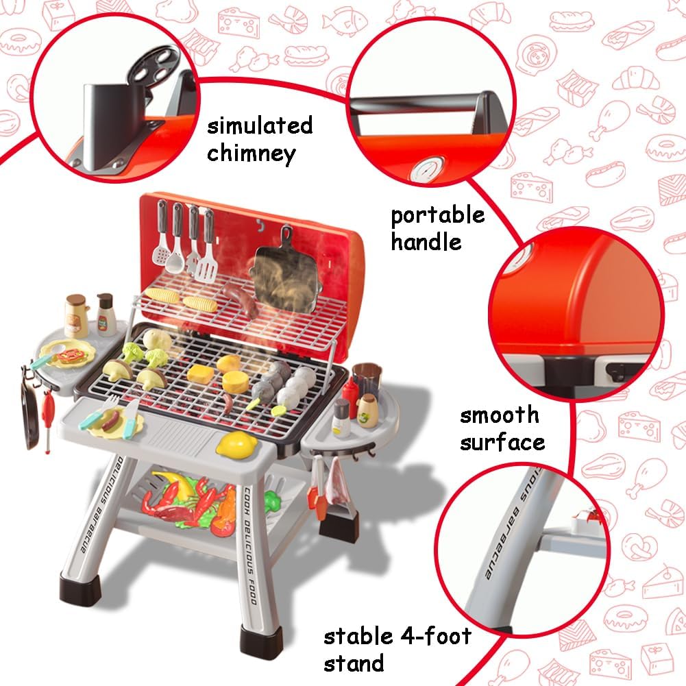 Kids BBQ Grill Playset Play Ki - Camping Cooking Gifts ulasan dan harga