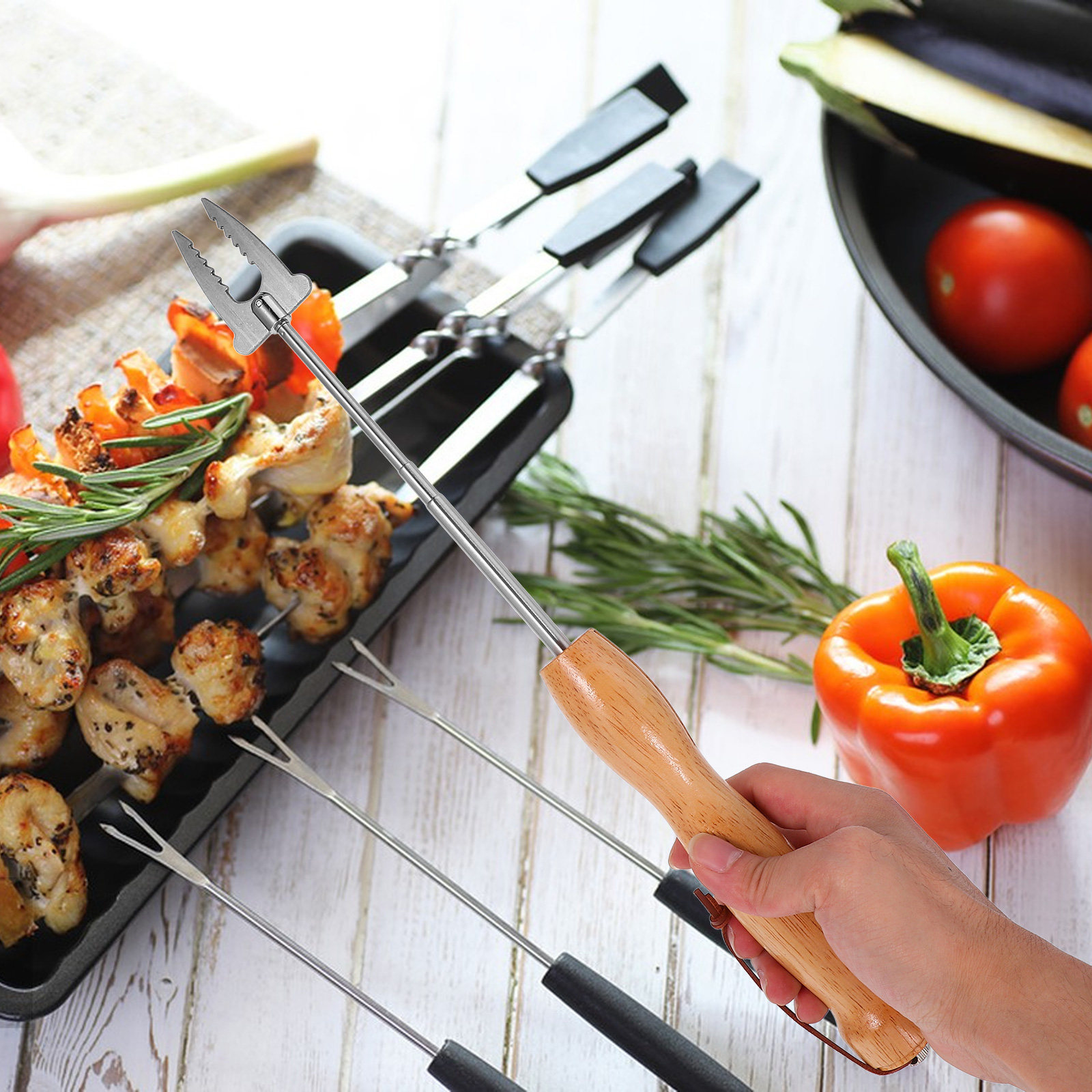 Stainless Steel Extendable Bbq - Camping Cooking Fire ulasan dan harga