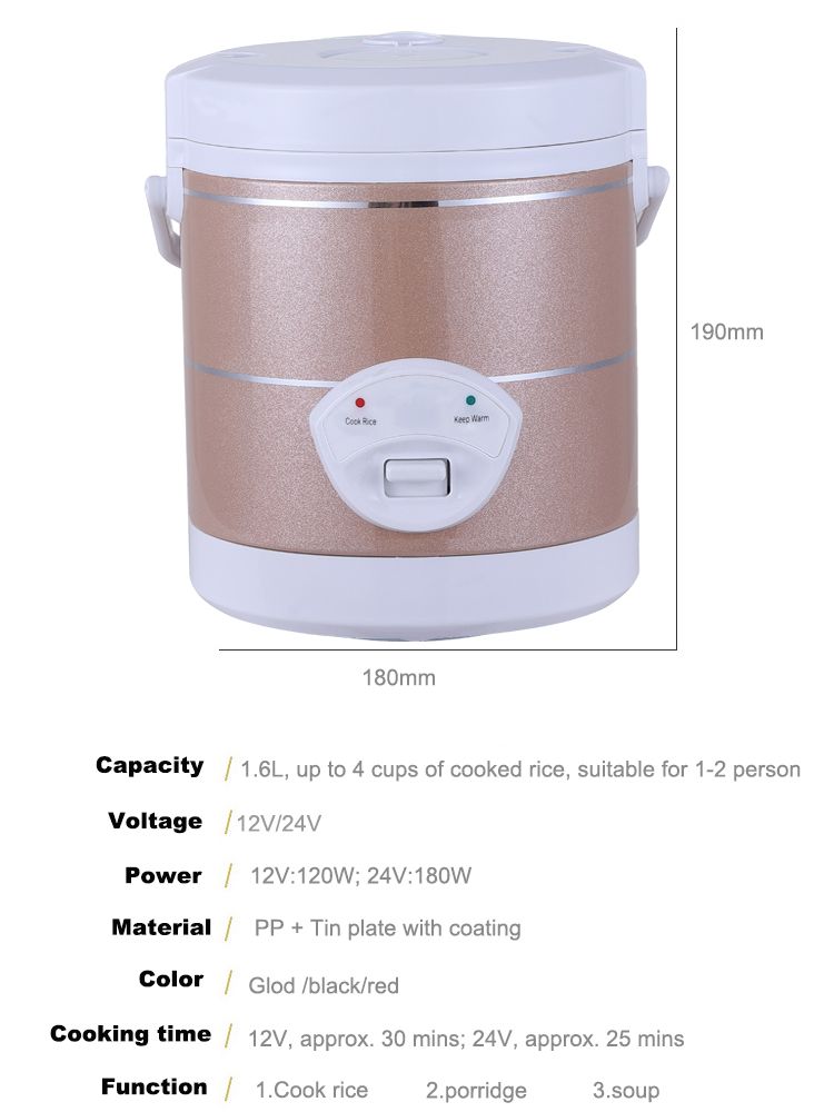 Portable Rice Cooker 12-24V Mu - Camping Cooking Electric ulasan dan harga