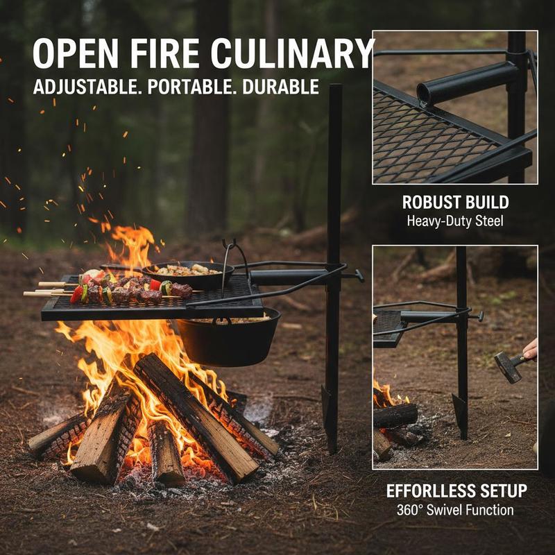 Rotating Cooking Grate 24 Inch - Camping Cooking Grate ulasan dan harga
