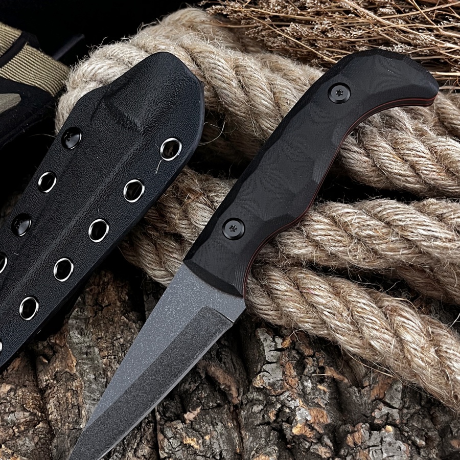 Handmade G10 Handle Outdoor Ca - Camping Cooking Knife With Sheath ulasan dan harga