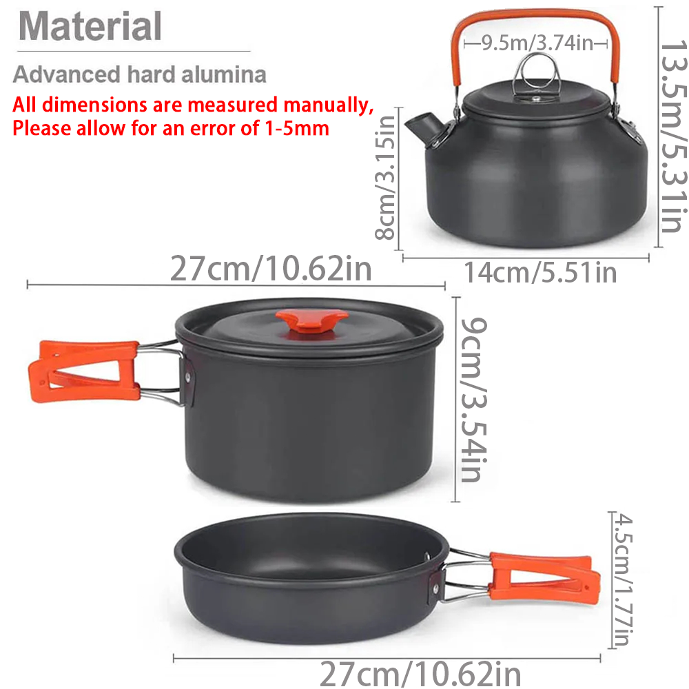 1pcs/1set Camping Cookware Kit - Camping Cooking Ware ulasan dan harga