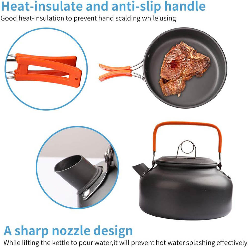 1pcs/1set Camping Cookware Kit - Camping Cooking Ware ulasan dan harga