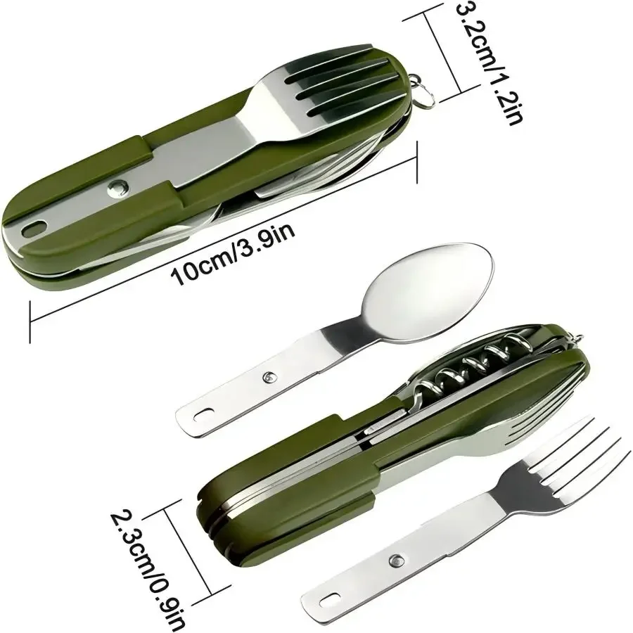 Camping Gear 5-in-1 Stainless  - Camping Cooking Utensil Set ulasan dan harga