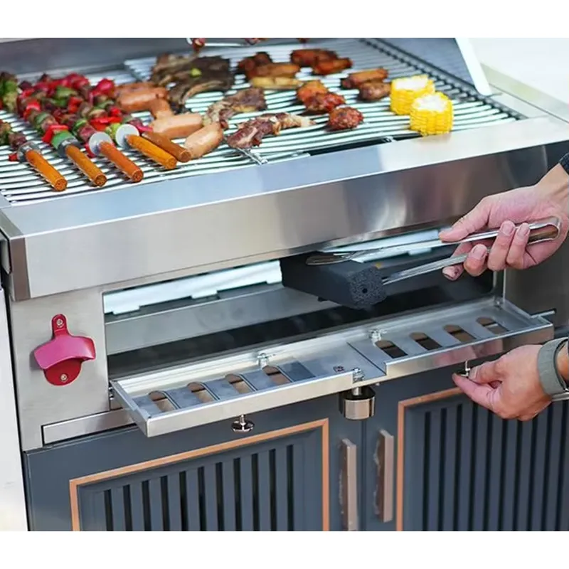 Portable Charcoal BBQ Grill Wa - Camping Cooking Grate ulasan dan harga