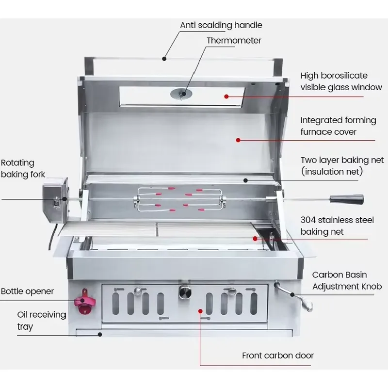 Portable Charcoal BBQ Grill Wa - Camping Cooking Grate ulasan dan harga