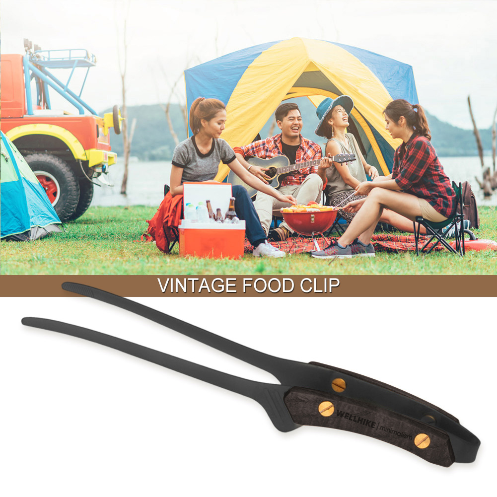 BBQ Grill Barbecue Tong Vintag - Vintage Camping Cooking Set ulasan dan harga
