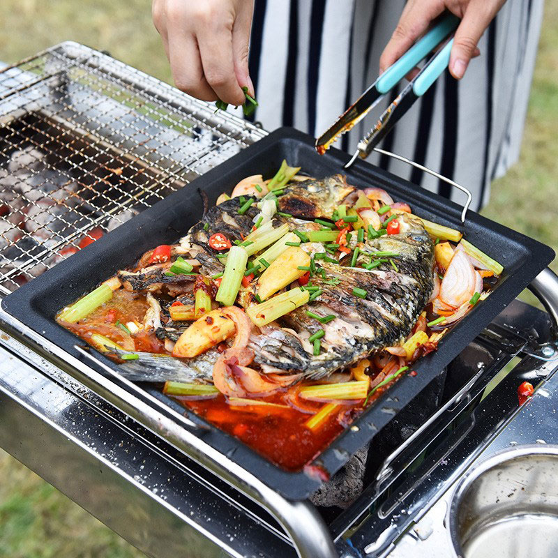 Outdoors Thick Square Grill Pa - Camping Cooking Ware ulasan dan harga