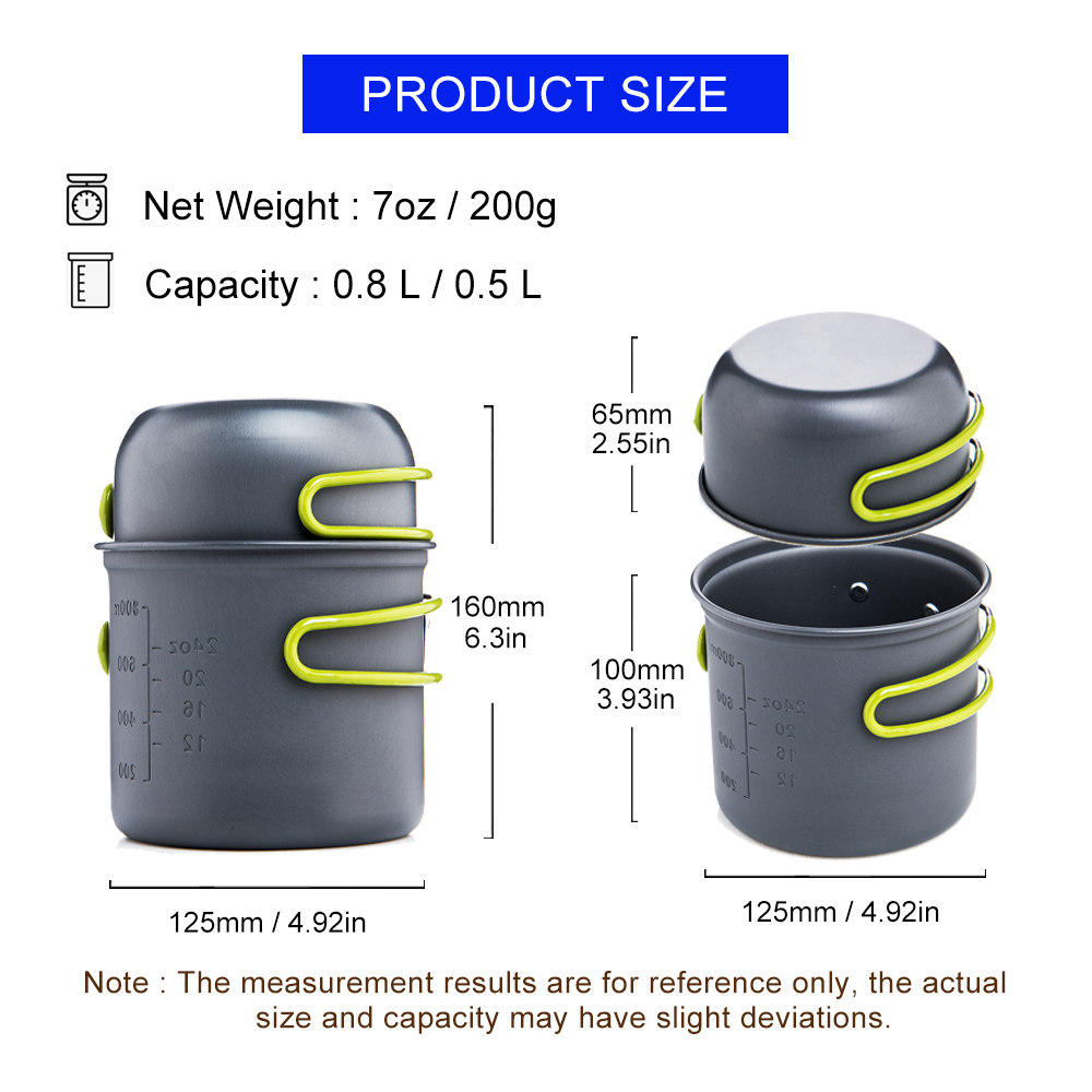 Widesea Ultralight Camping Coo - Camping Cooking Pot Set ulasan dan harga