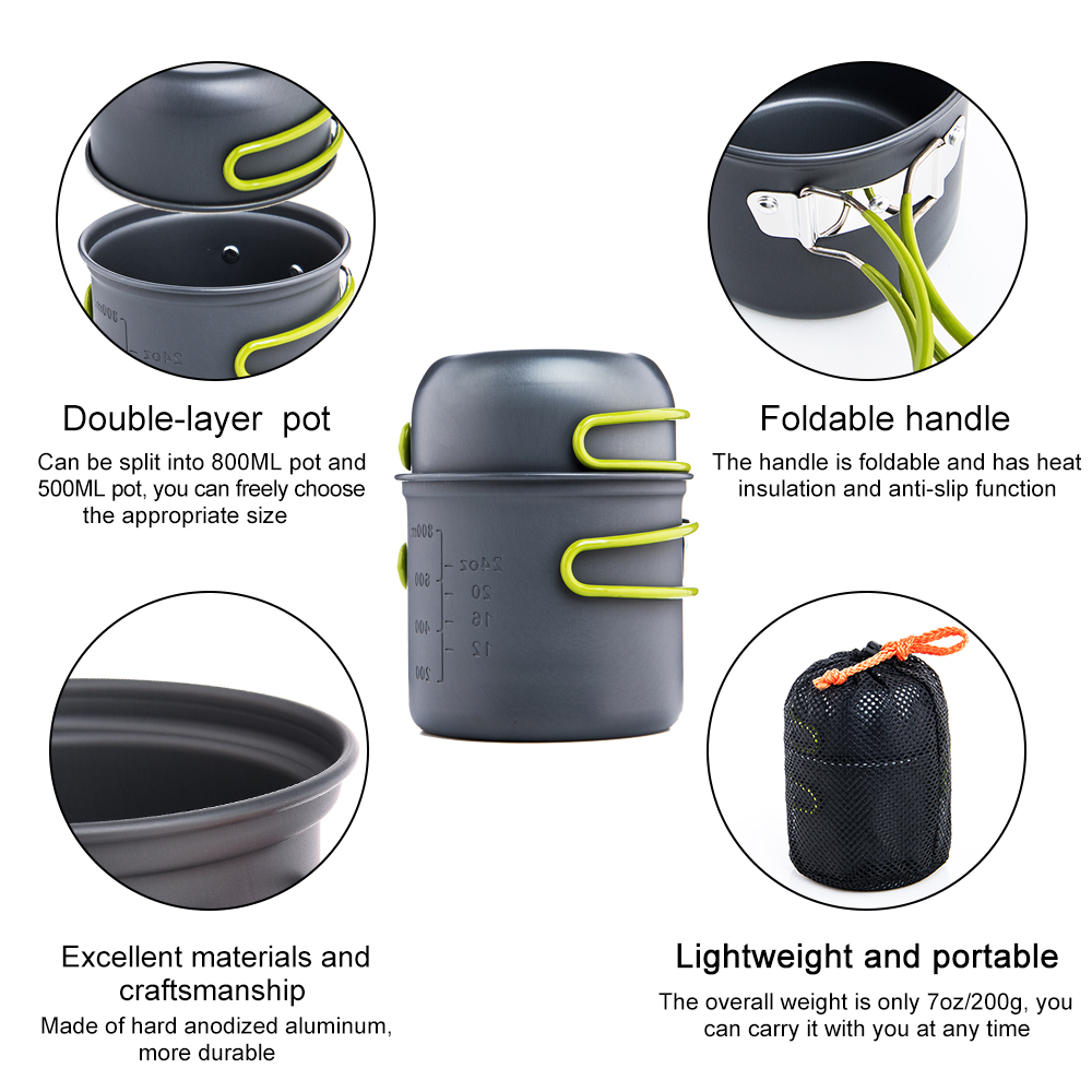 Widesea Ultralight Camping Coo - Camping Cooking Pot Set ulasan dan harga