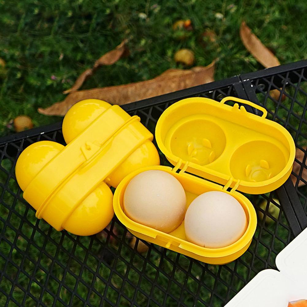 2 Grid Egg Storage Box Contain - Camping Cooking Container ulasan dan harga
