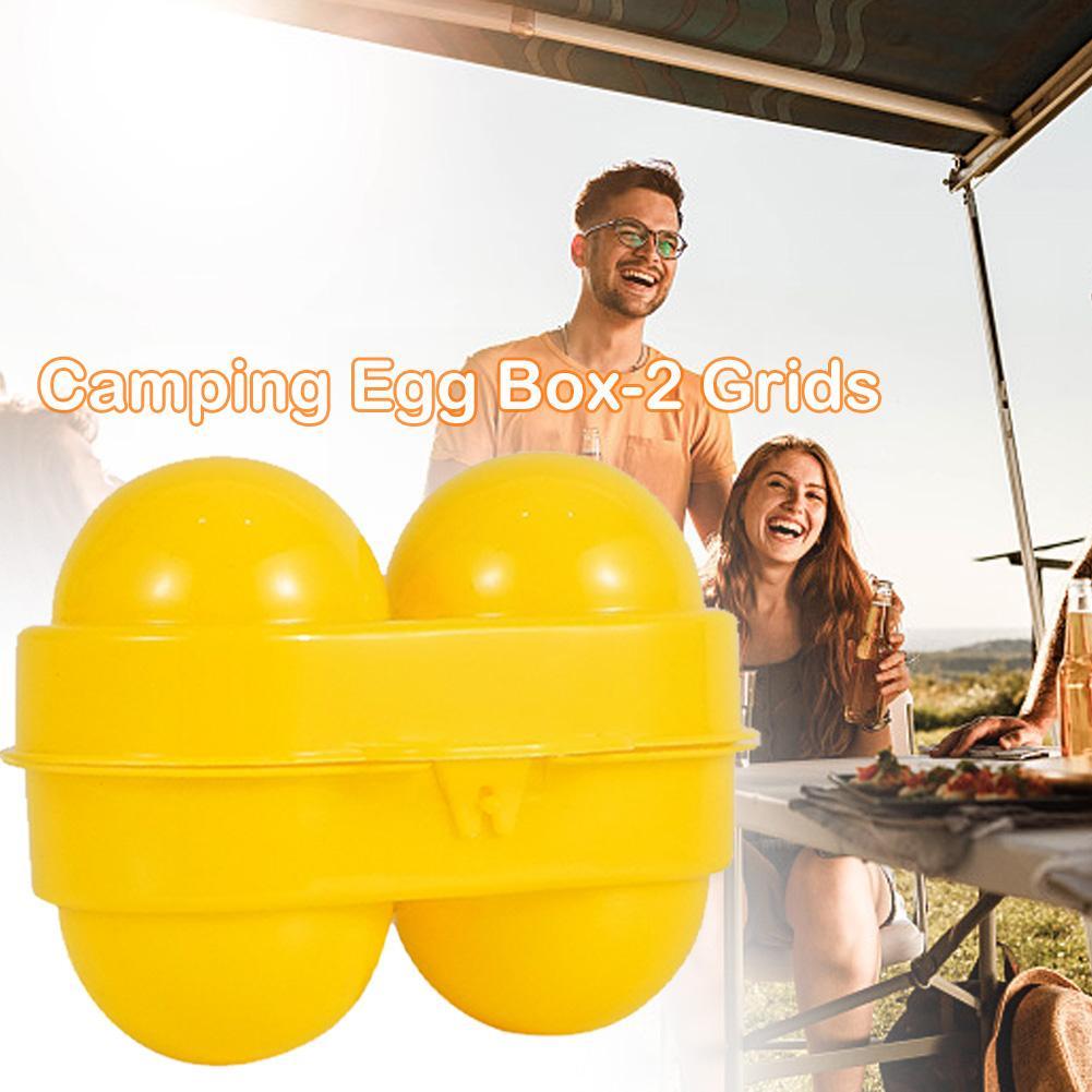 2 Grid Egg Storage Box Contain - Camping Cooking Container ulasan dan harga